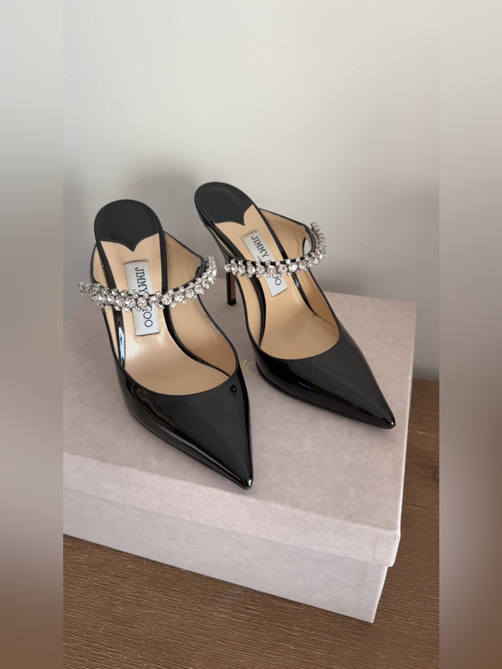 Jimmy Choo Black Bing 100 size 38